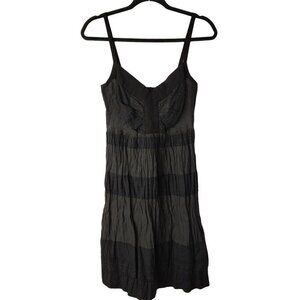 $25 SALE Charles Chang-Lima 100% Silk Sleeveless Tiered Little Black Dress 2